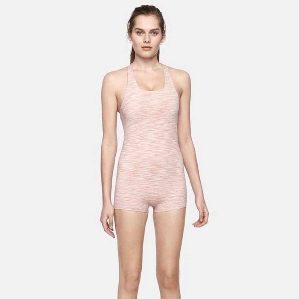 Outdoor Voices Strata Silverstone Biketard Rose